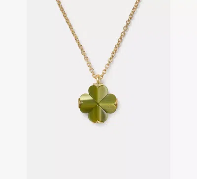 Kate Spade Flower Mini Pendant In Green