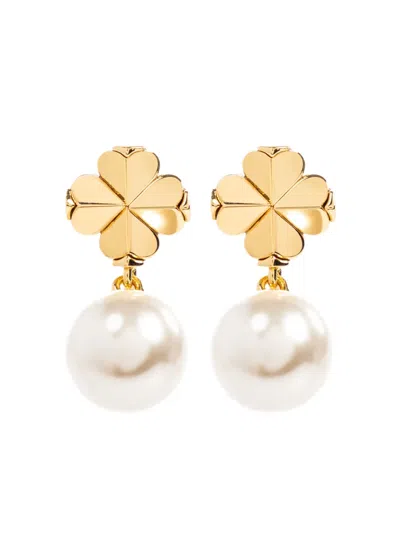 KATE SPADE FLOWER PEARL DROP EARRINGS