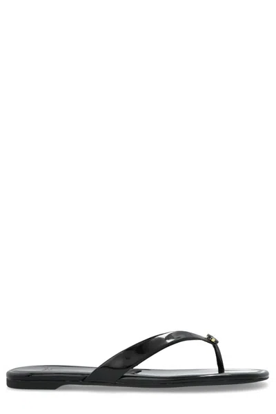 Kate Spade Flower Slides In Black