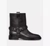 Kate Spade Flower-embellished Biker Boots In Black