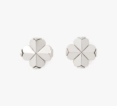 Kate Spade Flower Studs In Silver