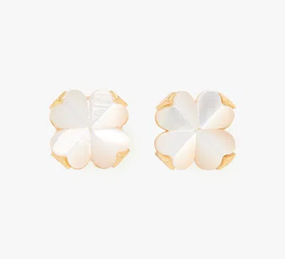 Kate Spade Flower Studs In Silver