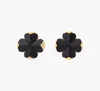 Kate Spade Flower Studs In Black