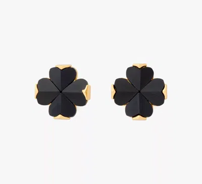 Kate Spade Flower Studs In Black