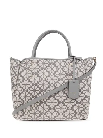 Kate Spade Flower Tote Bag In Grey
