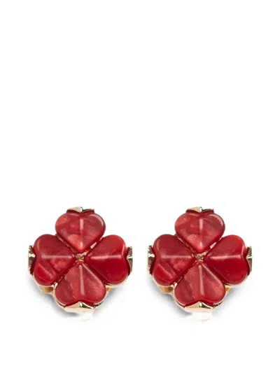 Kate Spade Flower-shaped Earrings In Pink