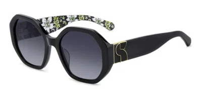 Kate Spade Flynnie/g/s Asian Fit 807/9o Women's Sunglasses Black Size 54