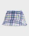 Kate Spade Garden Plaid Reversible Bucket Hat In Blue