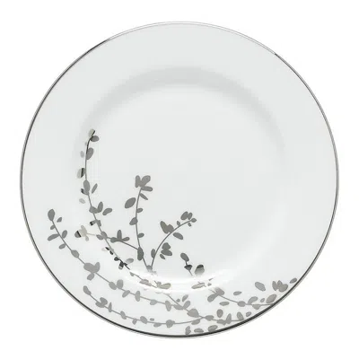 Kate Spade Gardner Street Platinum Bread & Butter Plate In White/platinum
