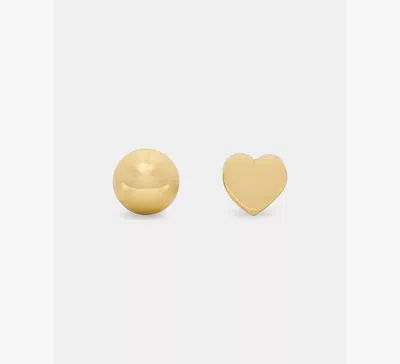 Kate Spade Geo Pop Front Back Studs In Gold