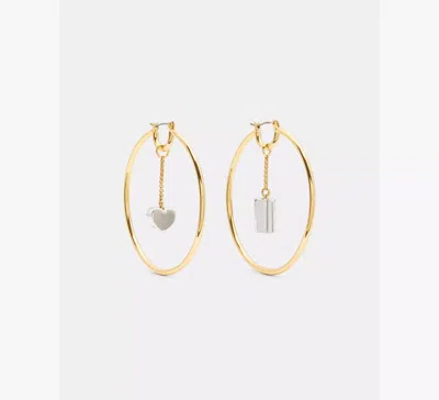 Kate Spade Geo Pop Round Hoops In Gold