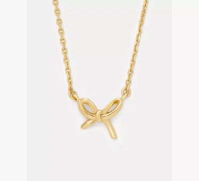 Kate Spade Girlie Pearlie Mini Bow Pendant In Orange