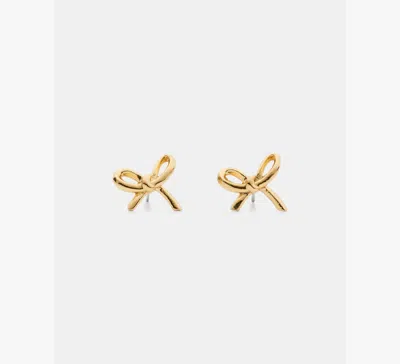 Kate Spade Girlie Pearlie Mini Bow Studs In Pink