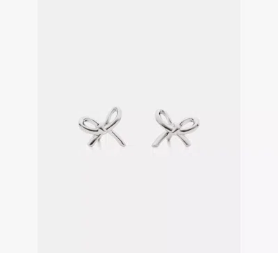 Kate Spade Girlie Pearlie Mini Bow Studs In Pattern