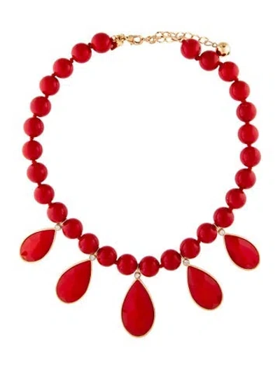 Pre-owned Kate Spade Glass & Bead Strand Collar Necklace, 20.5" In Multi