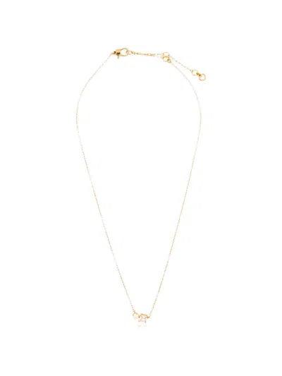 Kate Spade Glass-pendant Chain Necklace In Gold