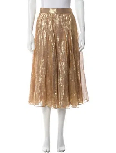 Pre-owned Kate Spade Glitter Accents Midi Length Skirt