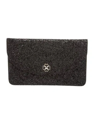 Pre-owned Kate Spade Glitter Clutch In Black