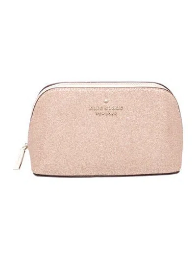 Pre-owned Kate Spade Glitter Clutch In Metallic/pink
