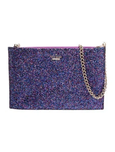 Pre-owned Kate Spade Glitter Clutch In Purple