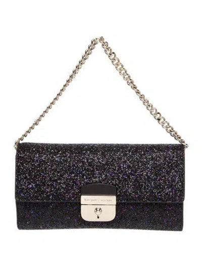 Pre-owned Kate Spade Glitter Evening Bag In Black