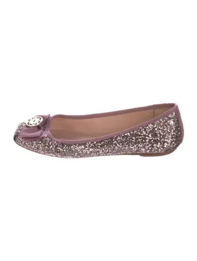 Pre-owned Kate Spade Glitter Glitter Accents Ballet Flats