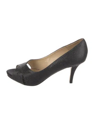 Pre-owned Kate Spade Glitter Glitter Accents Pumps In Black