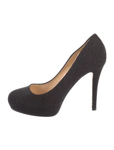 Pre-owned Kate Spade Glitter Glitter Accents Pumps In Blue
