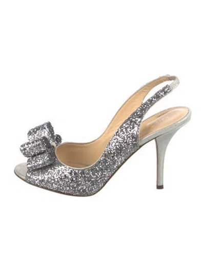 Pre-owned Kate Spade Glitter Glitter Accents Slingback Pumps