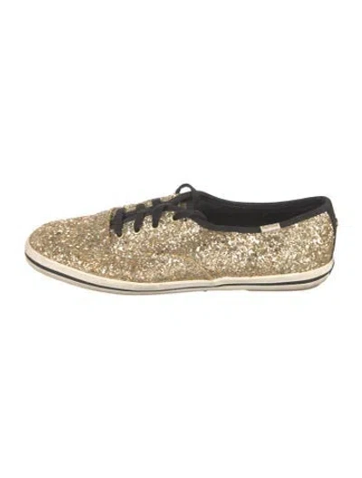 Pre-owned Kate Spade Glitter Graphic Print Sneakers