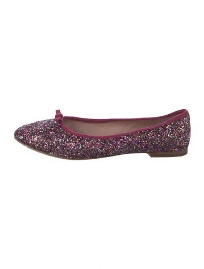 Pre-owned Kate Spade Glitter Patterned Ballet Flats In Pink