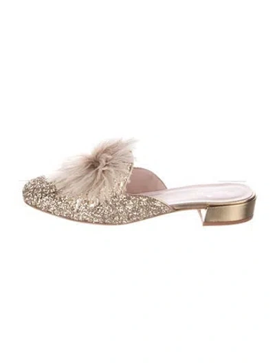 Pre-owned Kate Spade Glitter Printed Mules