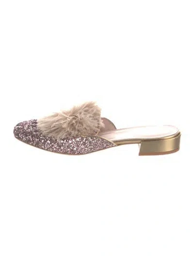 Pre-owned Kate Spade Glitter Printed Mules