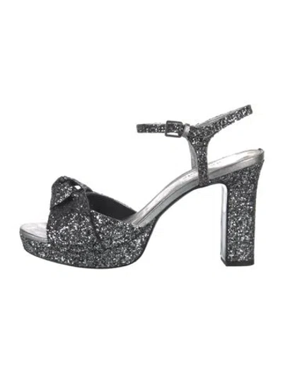 Pre-owned Kate Spade Glitter Printed Sandals