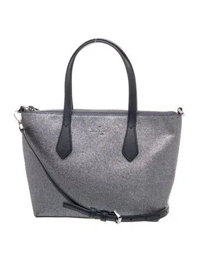 Pre-owned Kate Spade Glitter Top Handle Bag In Gray