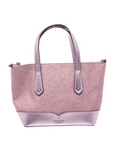 Pre-owned Kate Spade Glitter Top Handle Bag In Pink