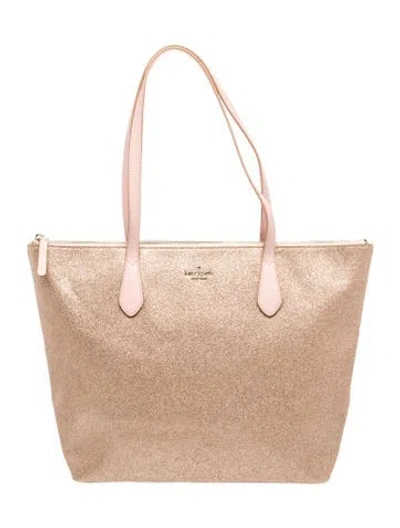 Pre-owned Kate Spade Glitter Tote In Pink
