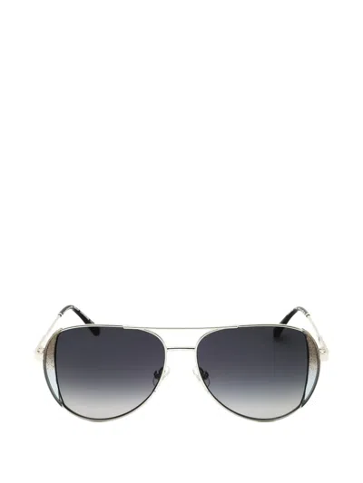 Kate Spade Glitter-detail Pilot-frame Sunglasses In Silver