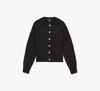 Kate Spade Gold Heart Button Nell Cardigan In Black
