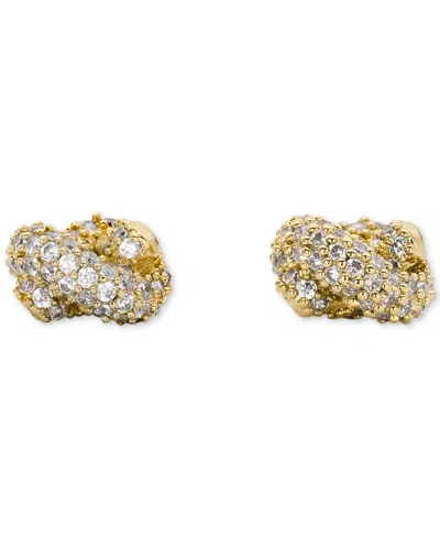 Kate Spade Gold Plated Knot Pave Stud Earrings