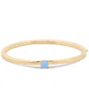 Kate Spade Gold-tone Color Cubic Zirconia Bangle Bracelet In Blue.