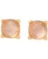 Kate Spade Gold-tone Color Cubic Zirconia Stud Earrings In Dusty Pink
