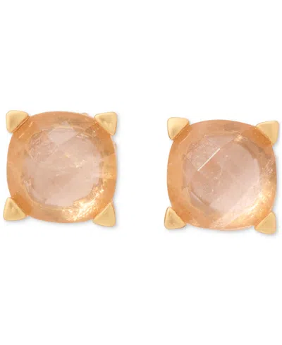 Kate Spade Gold-tone Color Cubic Zirconia Stud Earrings In Neutral