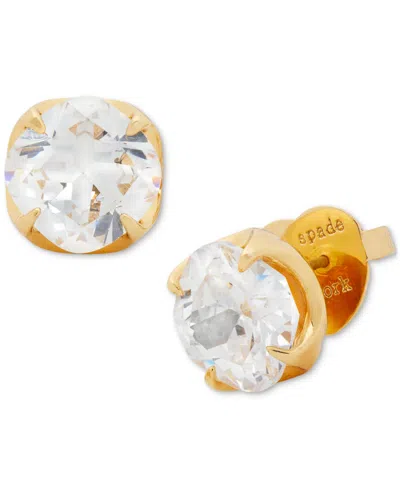 KATE SPADE GOLD-TONE CUBIC ZIRCONIA FLOWER STUD EARRINGS