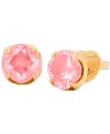 Kate Spade Gold-tone Cubic Zirconia Flower Stud Earrings In Light Coral