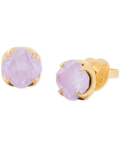 KATE SPADE GOLD-TONE CUBIC ZIRCONIA FLOWER STUD EARRINGS