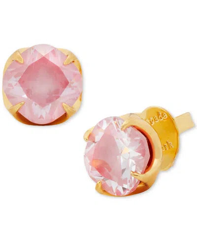 KATE SPADE GOLD-TONE CUBIC ZIRCONIA FLOWER STUD EARRINGS