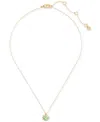 Kate Spade Gold-tone Cubic Zirconia Halo Pendant Necklace, 16" + 3" Extender In Multi