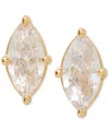 Kate Spade Gold-tone Cubic Zirconia Marquise Stud Earrings In Clear,gold