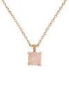 Kate Spade Gold-tone Cubic Zirconia Pendant Necklace, 16" + 3" Extender In Dusty Pink